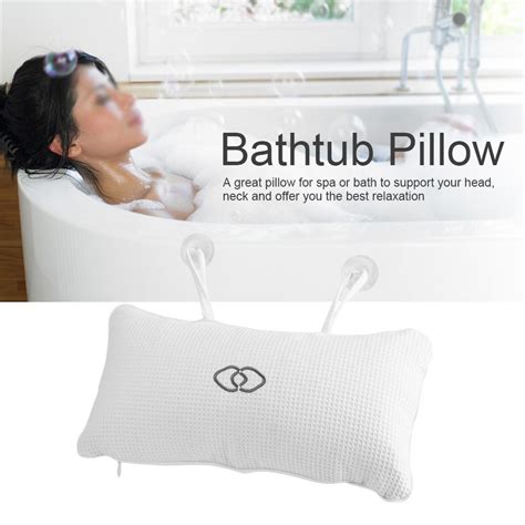 Summer is almost gone but there's still time to save! Non-slip Bathtub Spa Pillow Bath Cushion with Suction Cups ...