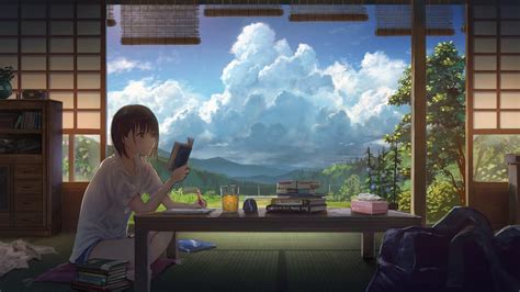 60 Anime Girl Studying Wallpaper Zflas