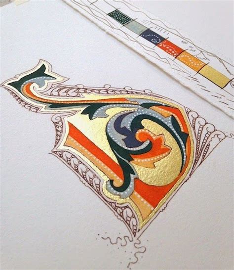 Gemma Black Calligrapher Illuminated Letter Calligraphy Art