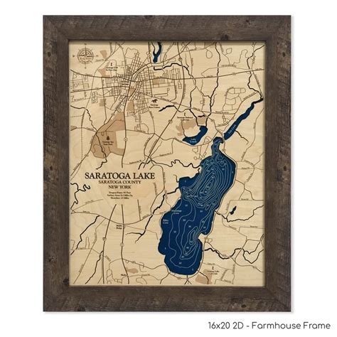 Saratoga Springs And Saratoga Lake Wood Map Wooden Maps Thirtyaxis