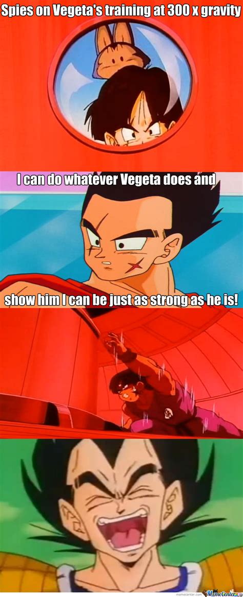 The memes below highlight some of the ridiculous situations that have made dragon ball awesome. Yamcha Can't Keep Up With Vegeta by prozombiekillr - Meme ...