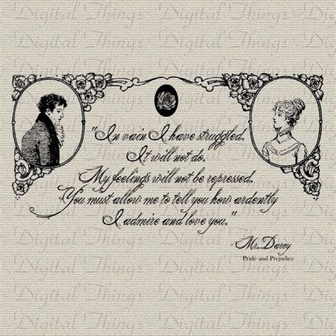 Mr Darcy Proposal Jane Austen Pride And Prejudice Printable Etsy