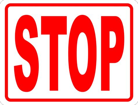 Stop Sign Rectangular Signs By Salagraphics