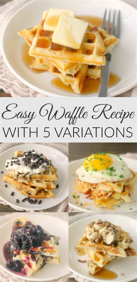 In a large bowl, combine the flour, sugar, baking powder, & salt. Easy Waffle Recipe with 5 Variations | Baker Bettie