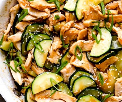 Chicken And Zucchini Stir Fry For A Light Low Fat Dinner