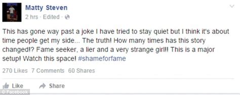 Cheat Caught By Facebook Status Brands Pippa Mckinney A Fame Seeker