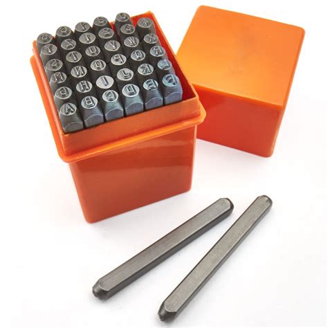 Metal Punch Stamp Set With Storage Box Letters And Numbers 37