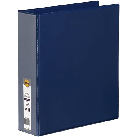 Binders And Folders Marbig Clearview Insert Binder A4 3d Ring 50mm Blue