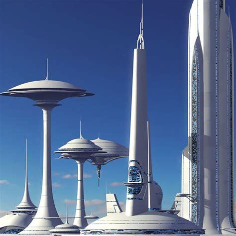 Futuristic Sci Fi Buildings 3d Max Sci Fi Building Sci Fi Architecture