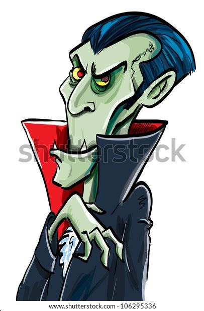 Cartoon Count Dracula Smiles Isolated On Stock Vektorgrafik