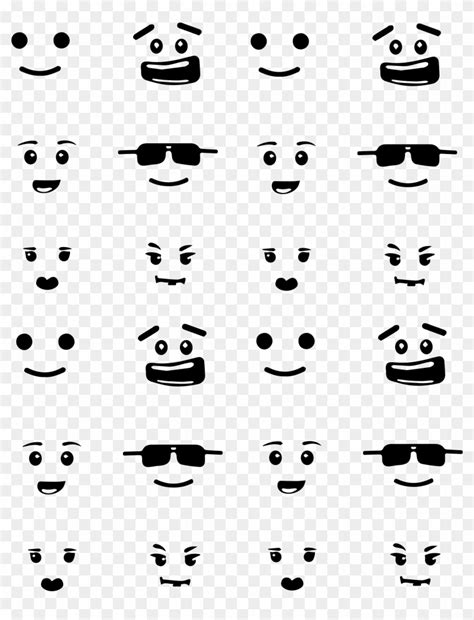 Small Lego Faces Lego Face Black And White Clipart