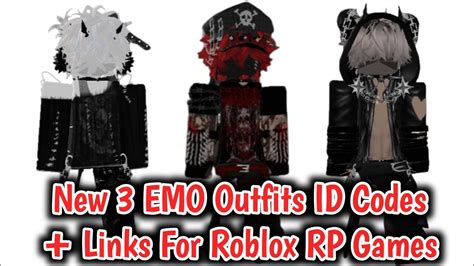 New 3 Boys Emo Outfits Id Codes Links For Brookhaven Rp Berry