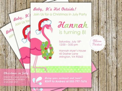What is a christmas in july party? Christmas in July Invitation Birthday Party Pool Party | Etsy | Christmas in july, Birthday ...