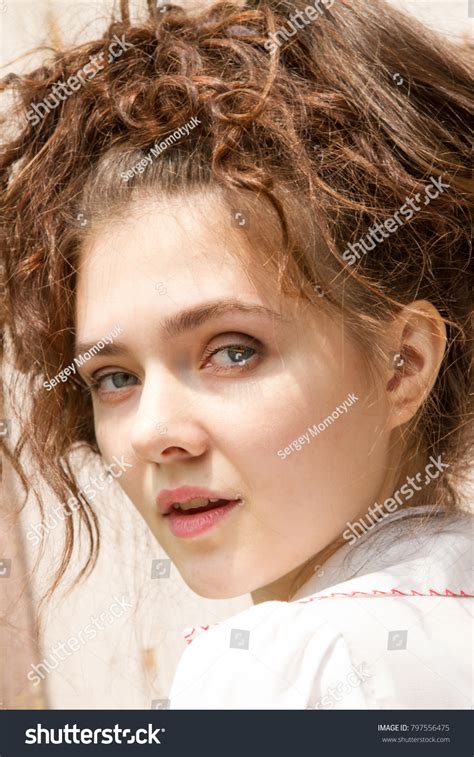 Emotional Young Girl White Shirt Stock Photo 797556475 Shutterstock