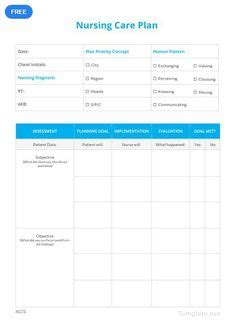 Often completed on a blank sheet of paper, and each part of the care plan must be completed manually. blank nursing care plan templates - Google Search | Nursing care plan, Teaching plan, Nursing care