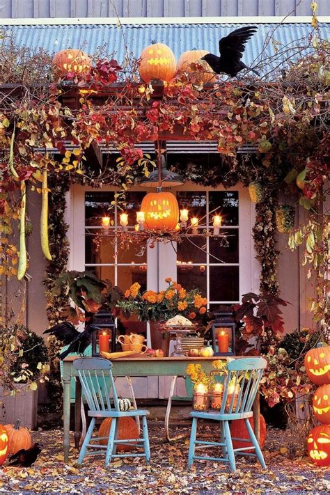 36 Top Outdoor Fall Decor Ideas Herbst Halloween Halloween Veranda