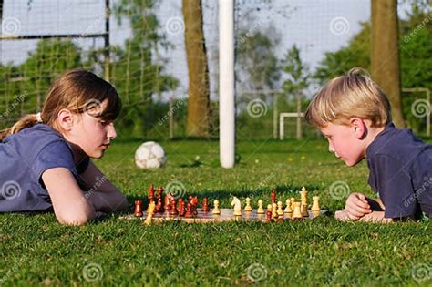 Children Playing Chess Stock Photo Image Of Girl Kids 19339946