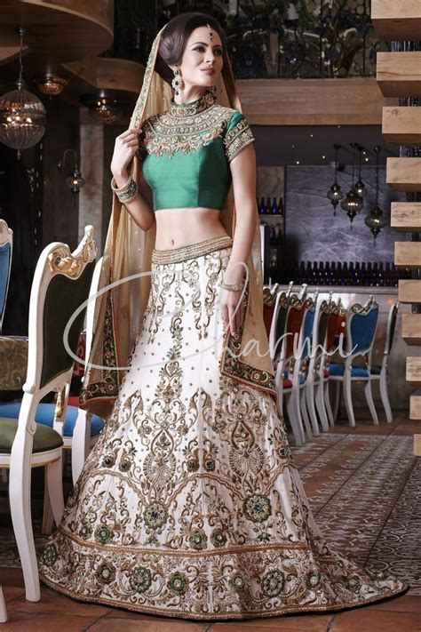 Whatever you're shopping for, we've got it. Emerald Green & Ivory Fusion Wedding Wear, Bridal Lehengas ...