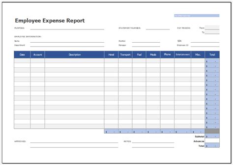 Expense Report Excel Template Doctemplates Vrogue