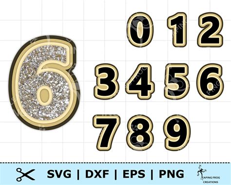 Layered Numbers Svg Png Cricut Cut Files Silhouette Files Etsy