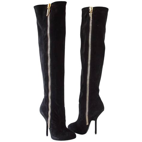 giuseppe zanotti over the knee suede dramatic boot 37 7 new w box for sale at 1stdibs