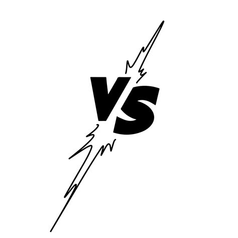 Versus Or Vs Letters Logo Design In Doodle Style Comic Fighting Duel