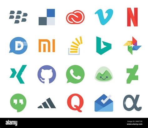 20 Social Media Icon Pack Including Github Photo Disqus Bing Stock