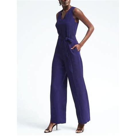 Banana Republic Womens Tie Waist Jumpsuit 119 Liked On Polyvore
