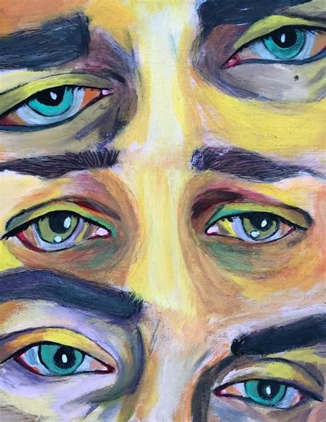 Painting Of Eyes Detailed Artwork Expressive Emotion Print