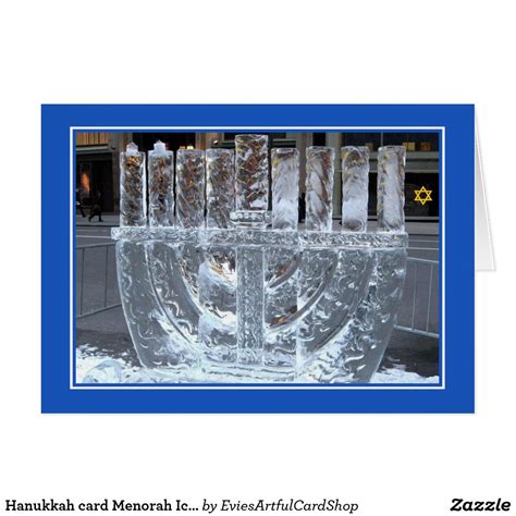 Hanukkah Card Menorah Ice Sculpture Menorah Shopping