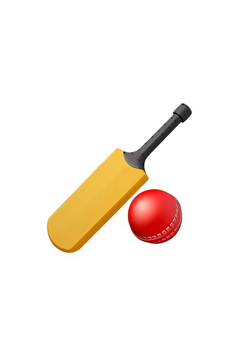The Emoji 🏏 Depicts A Cricket Bat And Ball The Bat Is Made Of Wood And