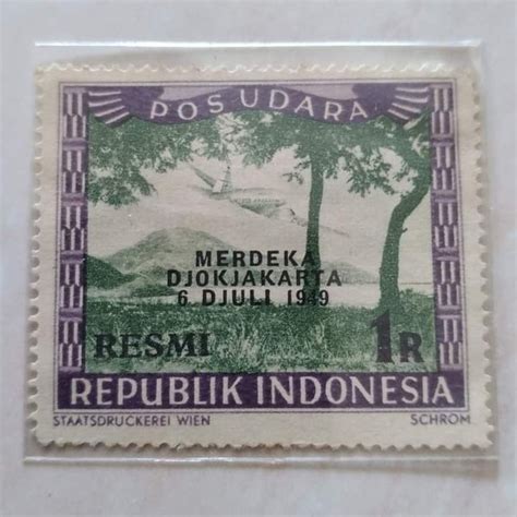 Jual Perangko Kuno Republik Indonesia 1 R Cetak Tindih Resmi