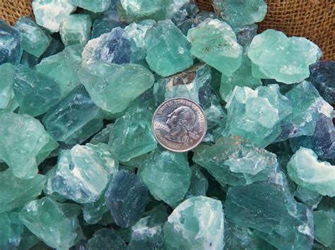 3000 Carat Lots Of Green Fluorite Rough Plus A Free Faceted Gemstone