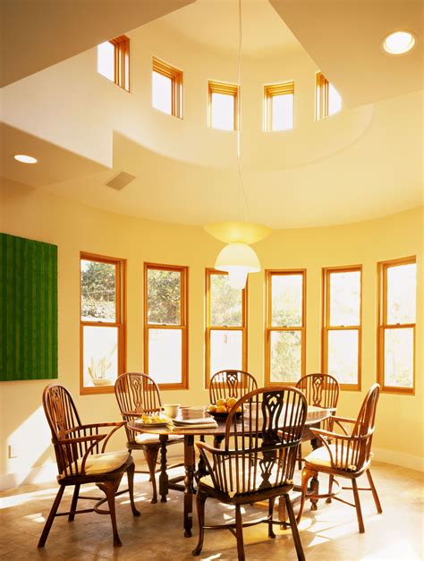 Bright Dining Room Tuscan House House Paint Interior Decor