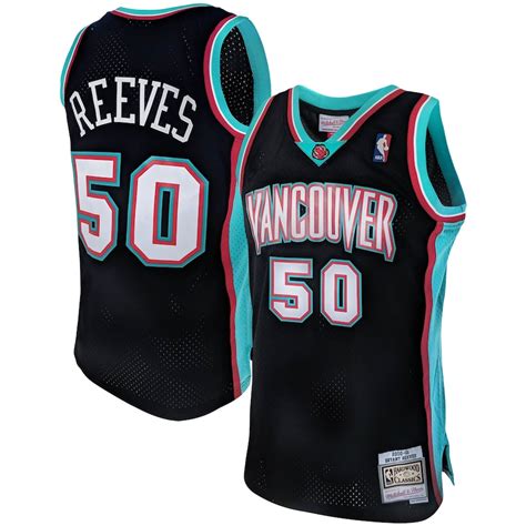 Mens Mitchell And Ness Bryant Reeves Black Vancouver Grizzlies Hardwood