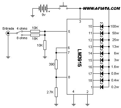 We have already discussed a bit about the ic lm3915 which is a monolithic leds display controller. Audio power indicator circuit | Electronic Circuit Diagram and Layout