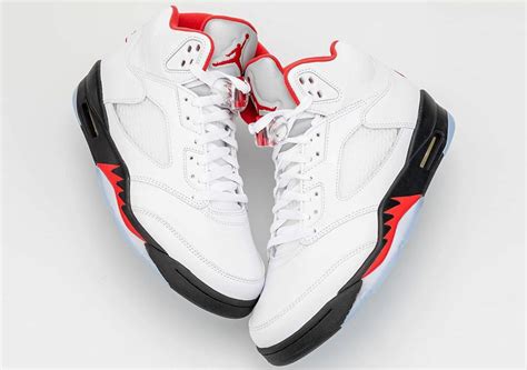 Detailed Look At The Air Jordan 5 Retro Fire Red Sneaker Buzz
