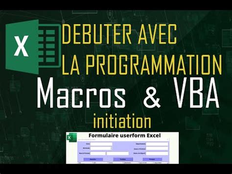 Macro Et Vba Excel Innitiation A La Programmation Excel Module Youtube