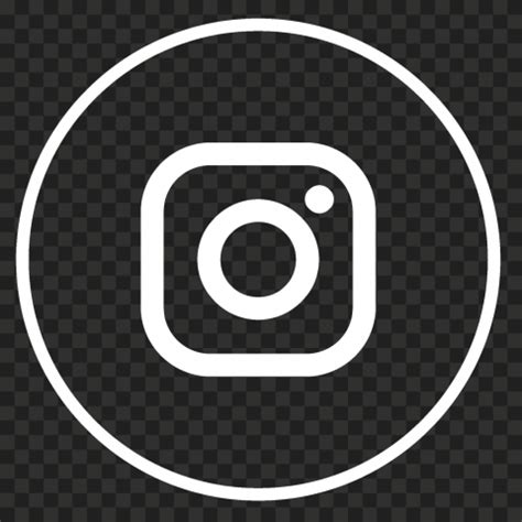 HD White Outline Round Instagram Logo Icon PNG Citypng