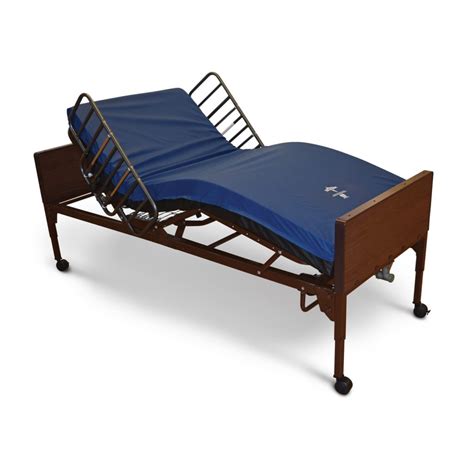 A hospital bed or hospital cot is a bed specially designed for hospitalized patients or others in need of some form of health care. Medline Medlite Full Electric Hospital Bed Set | HomeCare ...