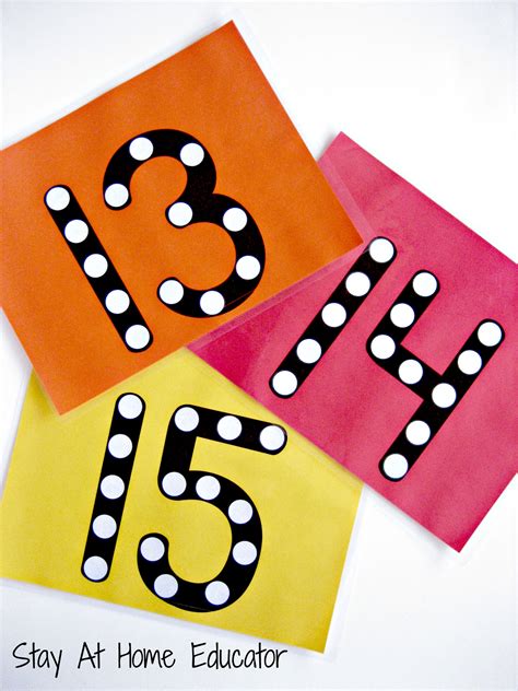 Preschool Dot Counting Cards Stay At Home Educator