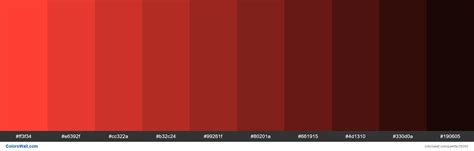 Shades Of Red Orange Color Ff3f34 Hex Colorswall
