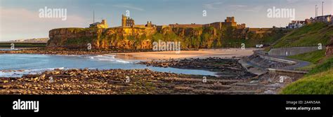 Tynemouth Castle And Priory In Summer Overlooking King Edwards Bay