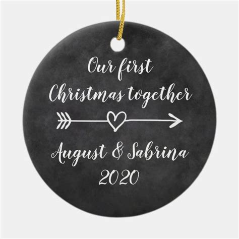 Our 1st Christmas Together Custom Tree Ornament Zazzle Christmas