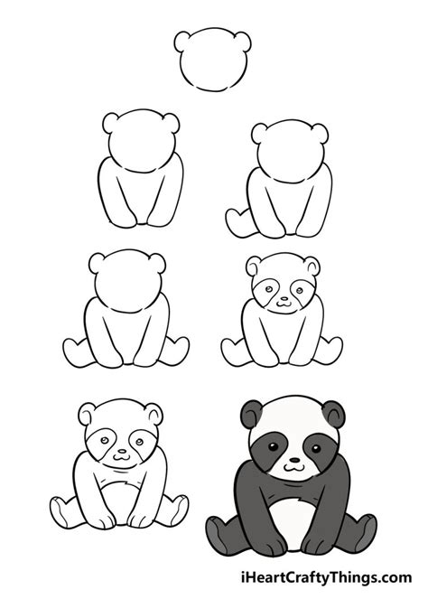Panda Drawing How To Draw A Panda Step By Step