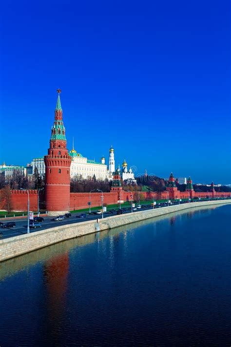 Moscow Kremlin And Moskva River Russia Stock Photo Image Of