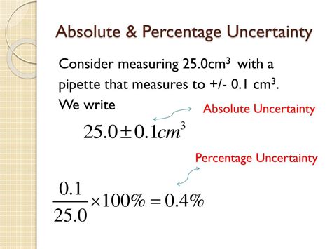 How to find percentage uncertainty chemistry ib chemistry unit 1 topic 11 measurement and data processing complicated collisions: PPT - Uncertainty & Errors in Measurement PowerPoint Presentation, free download - ID:1901934