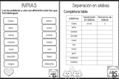 SeparacionSilabasRimasME | Material Educativo