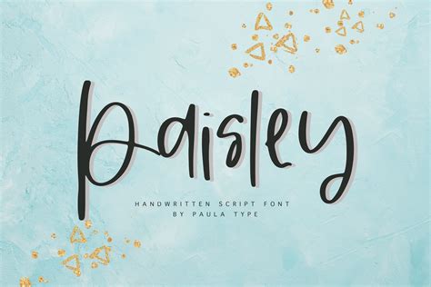 Paisley Handwritten Font Stunning Script Fonts Creative Market