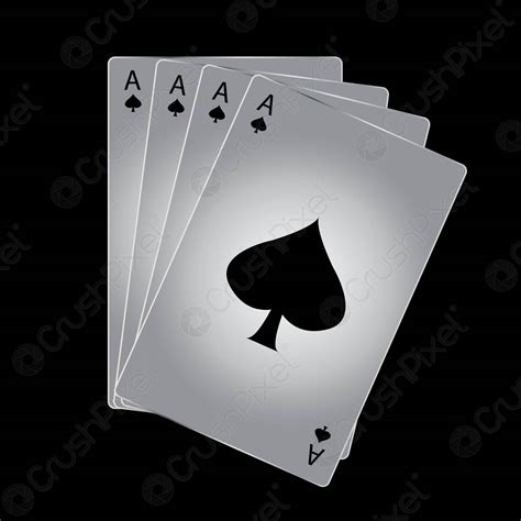 Vector Ace Of Spades Playing Card On Black Background Stock Vector